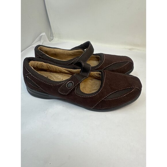 Dr. Scholl’s Womens 9 Brown Mary Jane Comfort Shoes Hook Loop Strap Walking - Picture 4 of 7